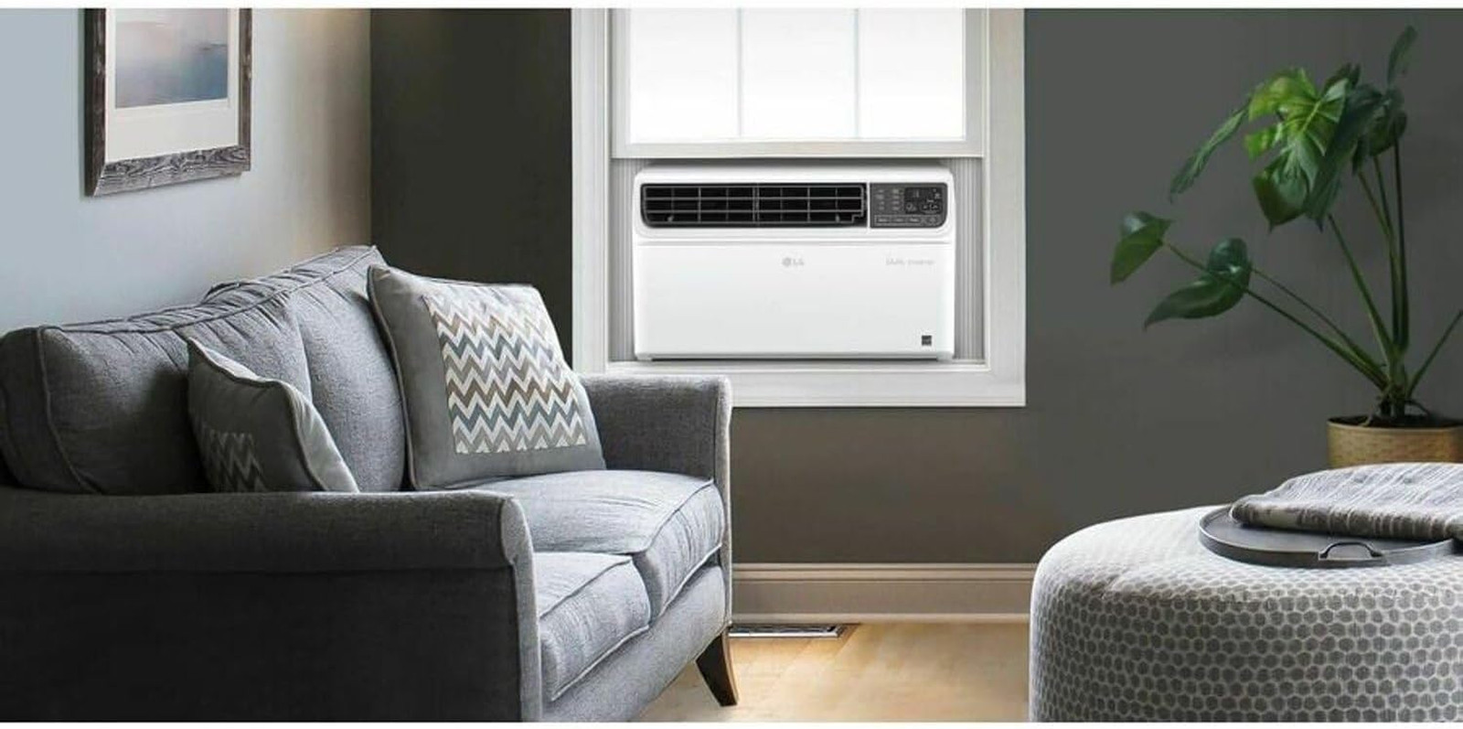 LG 10,000 BTU Smart Window Air Conditioner, 115V, Cools 450 Sq. Ft. for Bedroom,