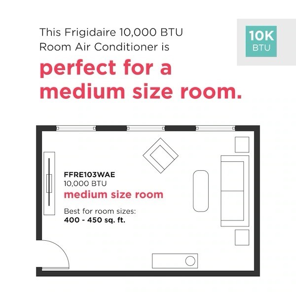 Frigidaire 10000 BTU Window Air Conditioner FFRE103WA1
