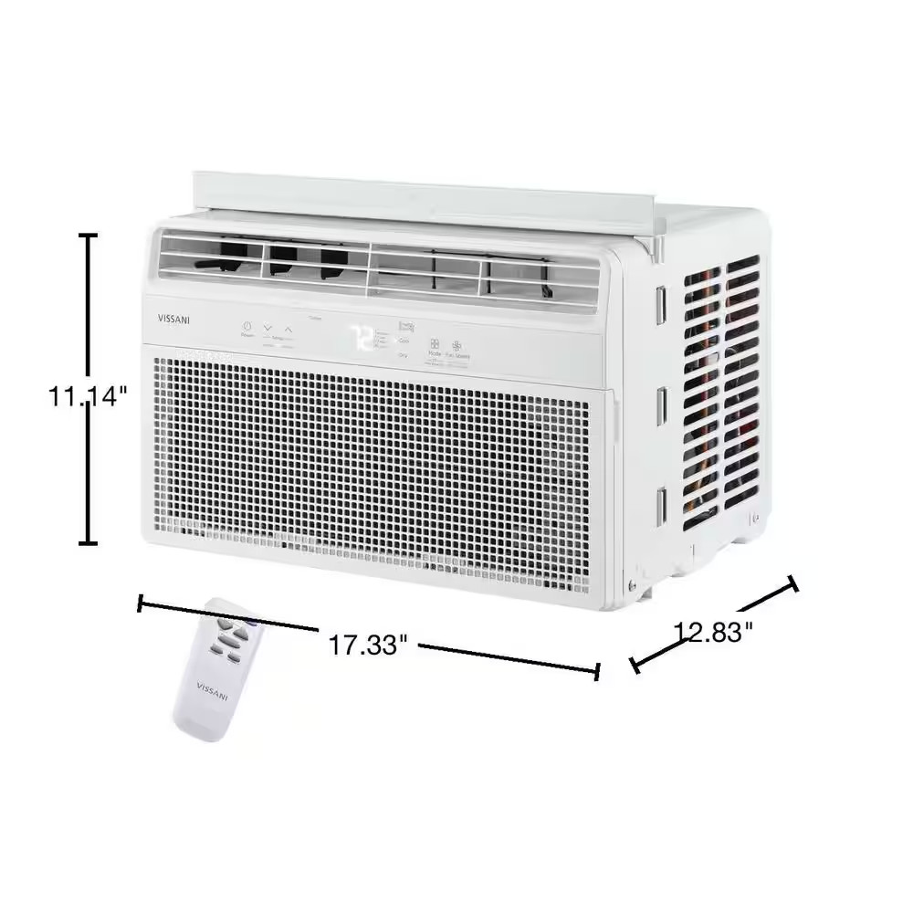 5,000 BTU 115-Volt Window Air Conditioner 150 Sq. Ft. Rooms with Remote in White