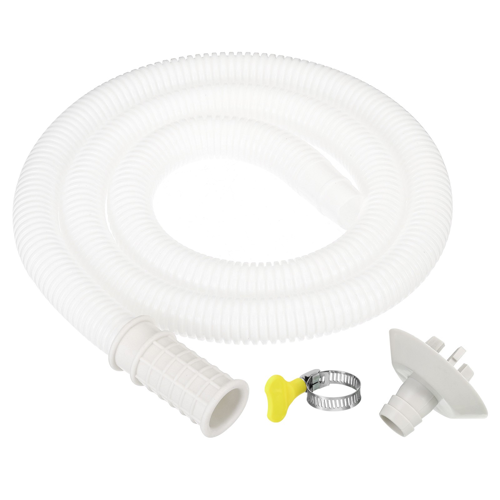 3.3ft Air Conditioner Drain Hose Kit Hose with Clamp Connector 3 White