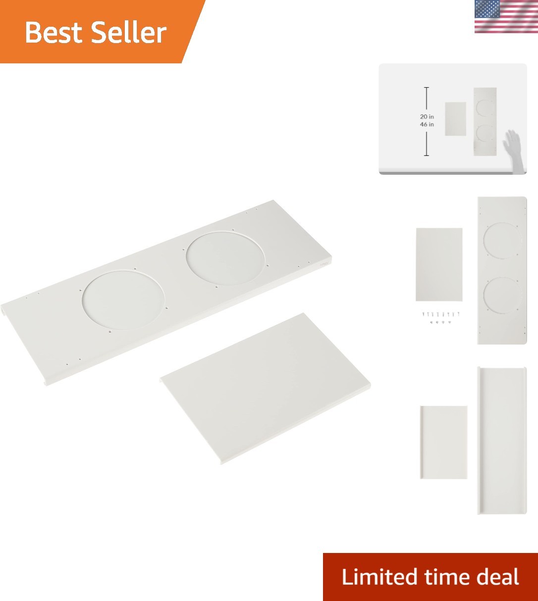 Dual Hose Window Kit for Portable Air Conditioners Compatible with ARC Models…