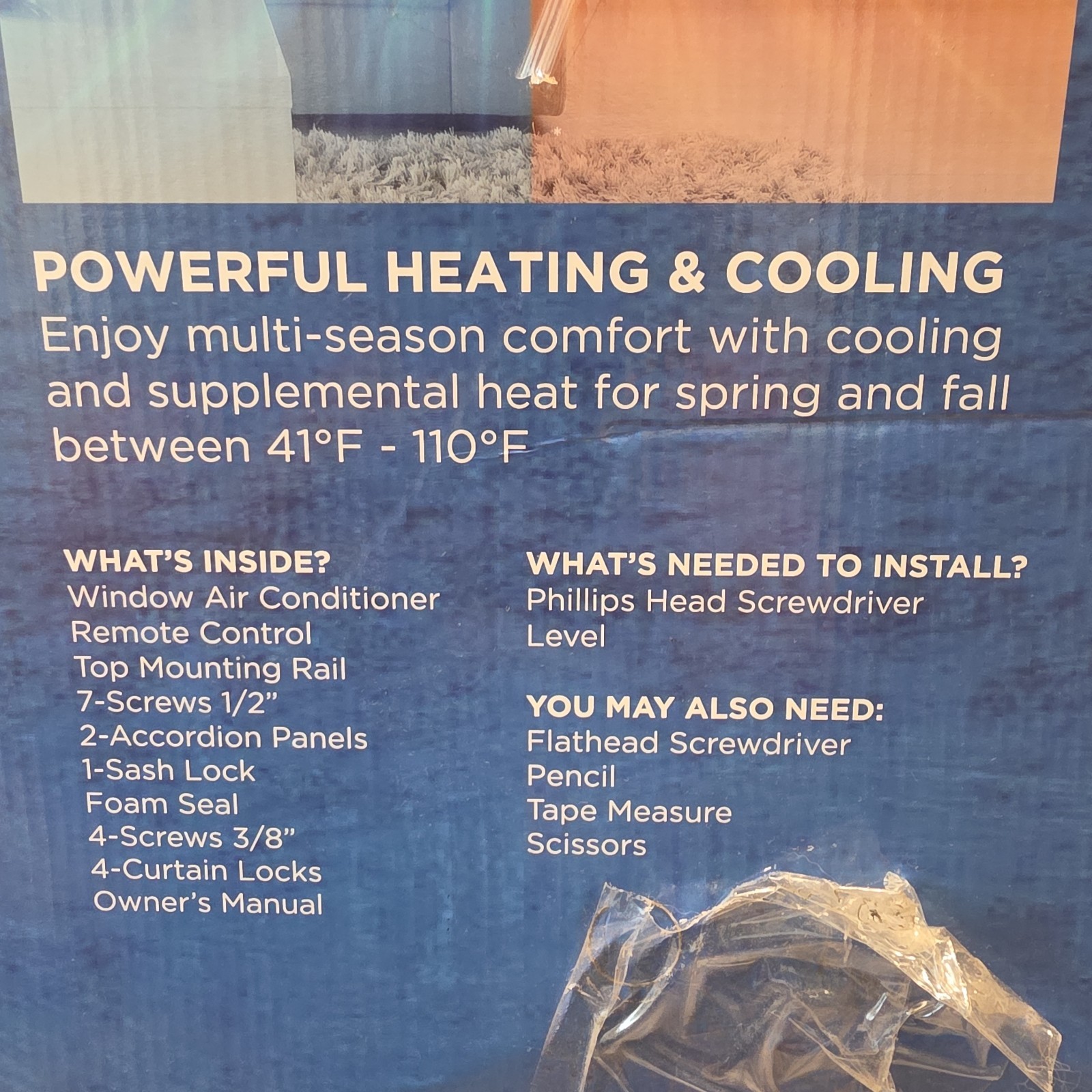 Midea 8,000 BTU Smart Inverter Air Conditioner Window Unit 8,000 BTU with Heat
