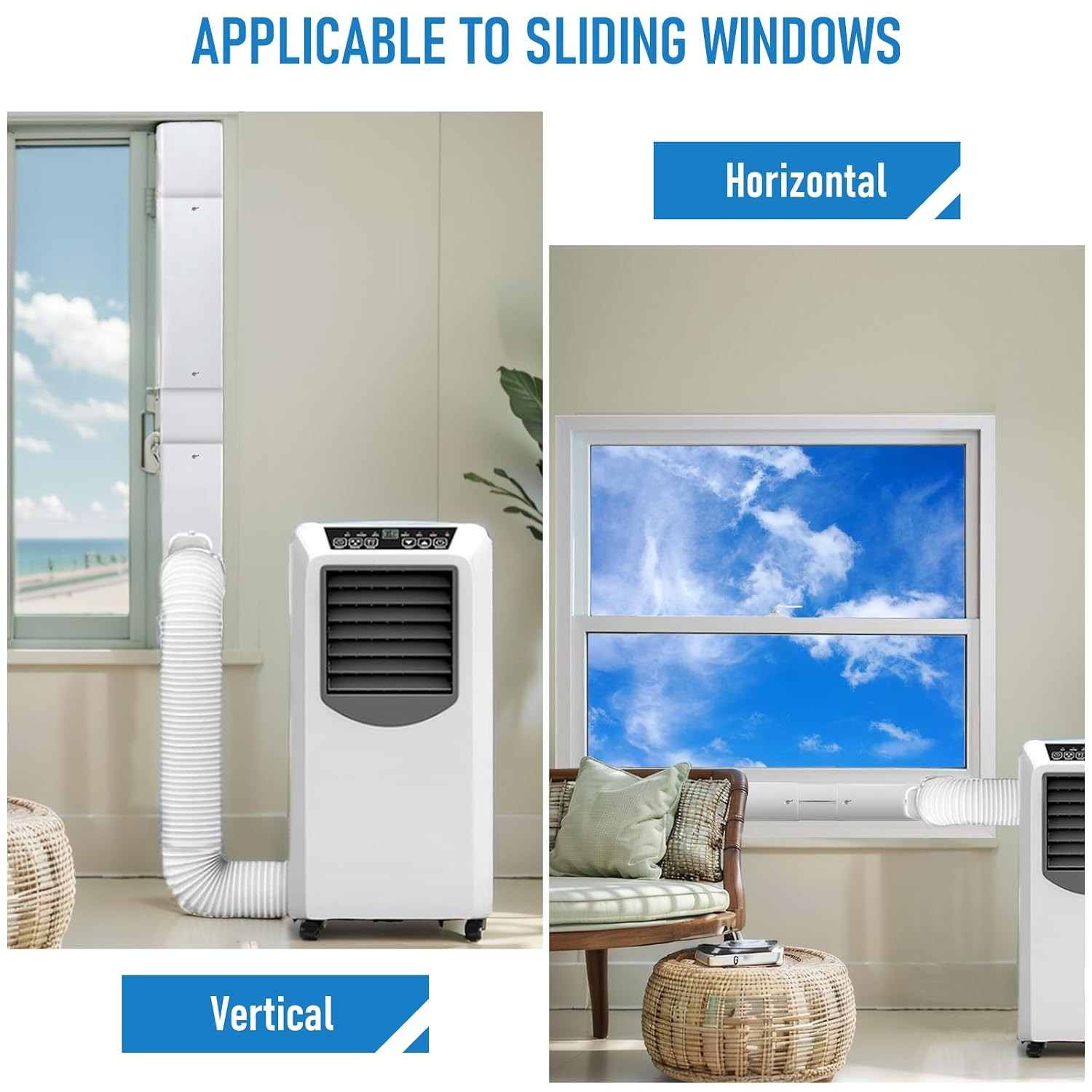 Portable Air Conditioner Window Vent Kit with 5.9&Prime; Exhaust Hose, Vent Kit