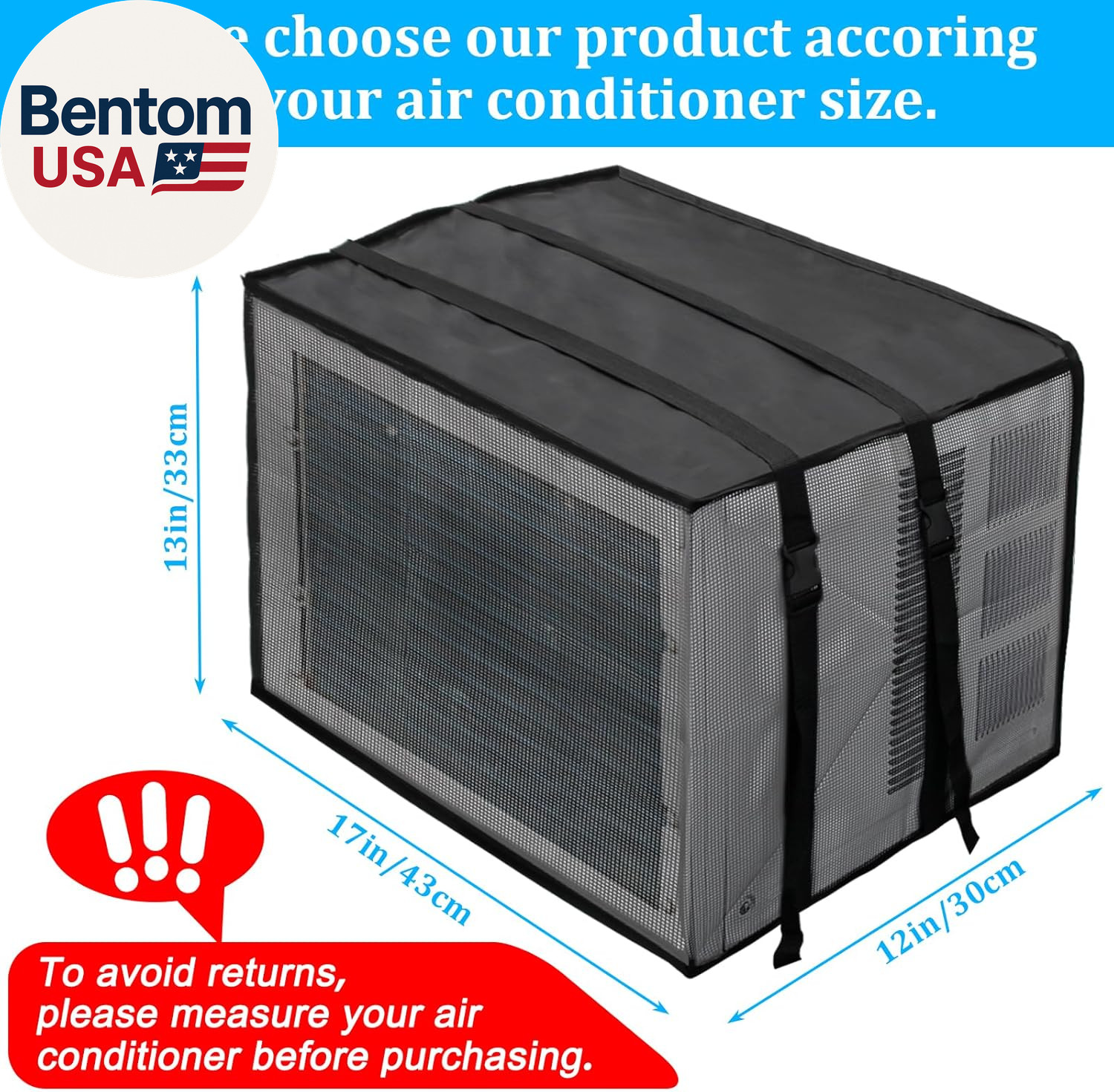 Newest Design Mesh Window Air Conditioner Cover Outdoor, Support Window AC Unit