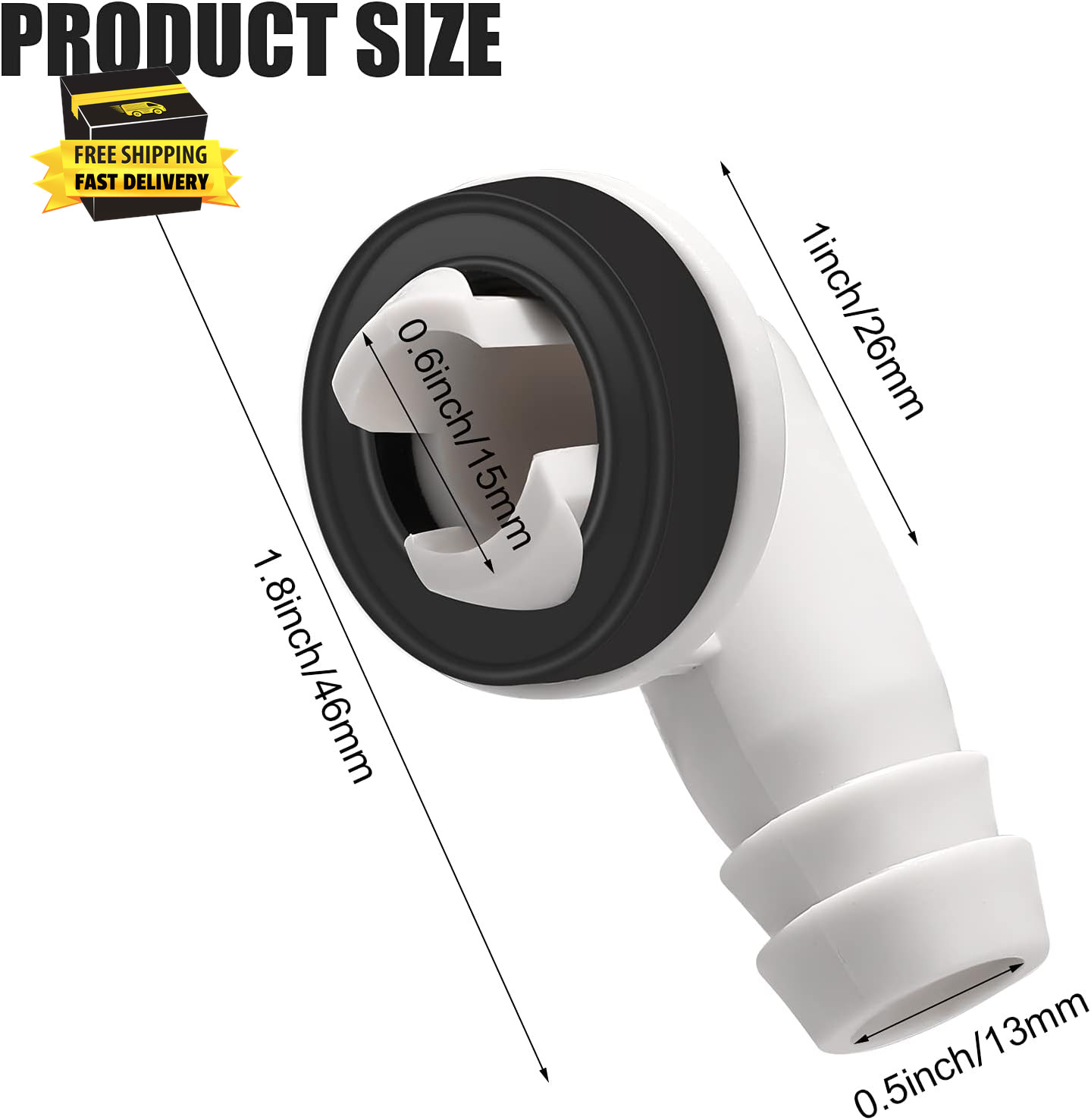 Air Conditioner Drain Connector 4 Pcs 3/5 Inch Air Conditioner Drain Hose Elbow