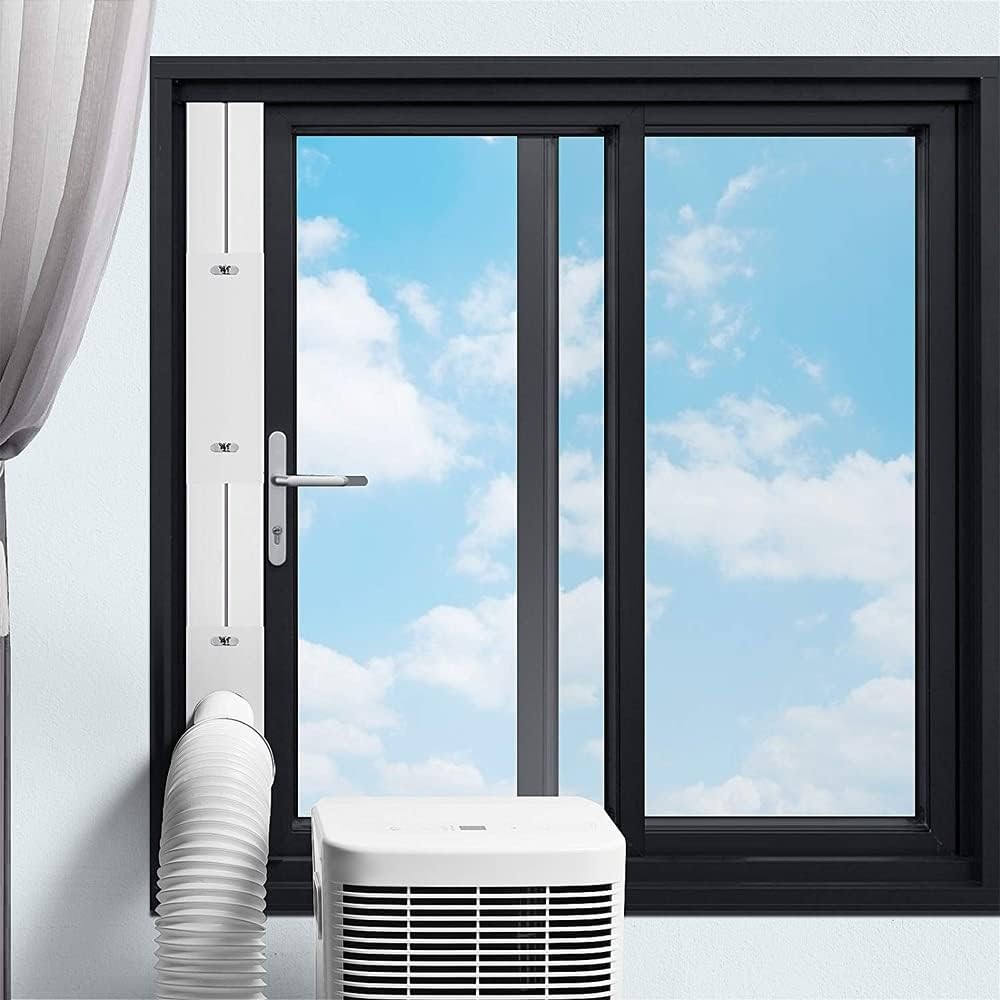 Portable AC Window Vent Kit 5.9” Exhaust Hose Adjustable Universal Seal Panel Ho
