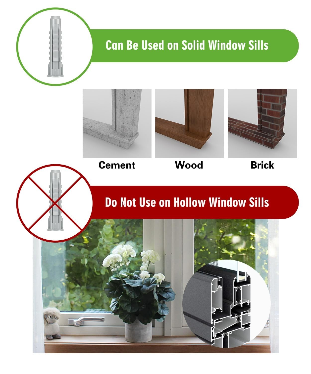 Heavy Duty Window AC Support Bracket, Universal Fit for 12,000-24,000 BTU Units,