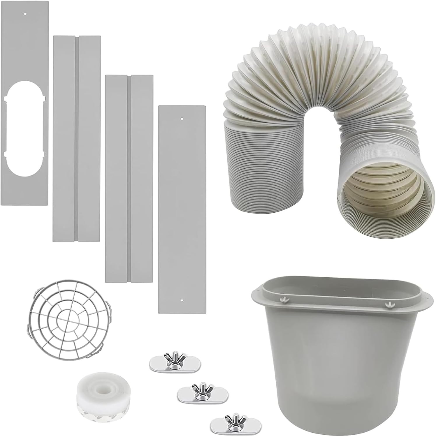 Portable Air Conditioner Window Vent Kit with 5.9 Inch Diameter 59 Inch Length E