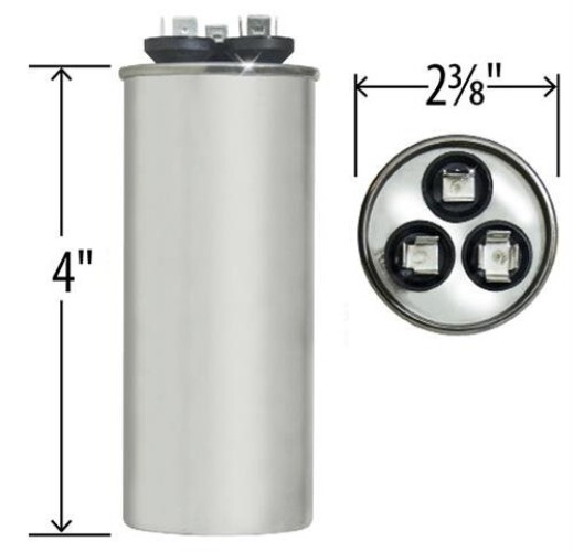 Versatile 45+5 MFD Dual Run Capacitor – Perfect Replacement for 370/440V Systems