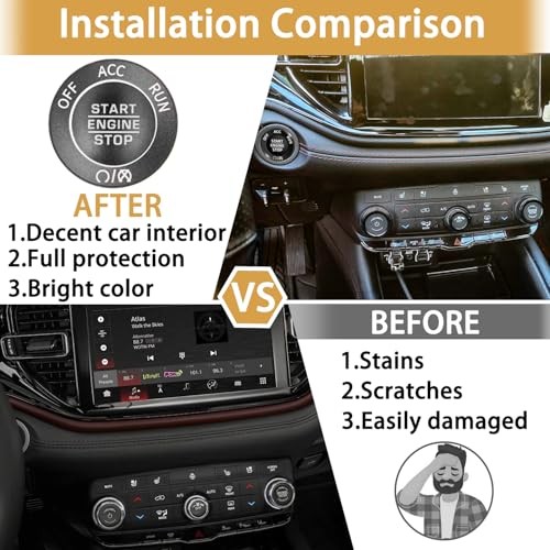 Black Air Conditioning Knob Cover for Dodge Durango Accessories 2021-2024 2025