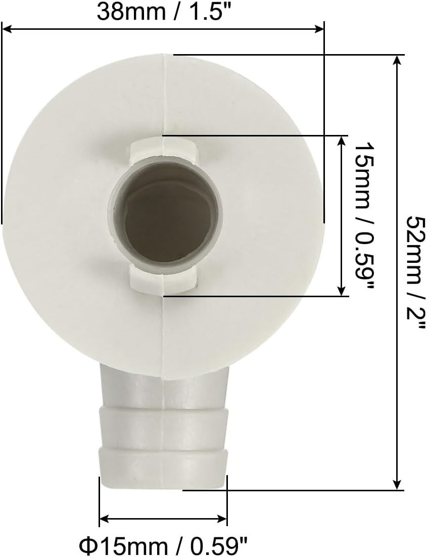 15Mm Air Conditioner Drain Hose Connector, 4 Pcs Universal Drain Connector with