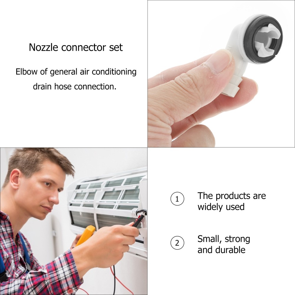5Pcs Air Conditioner Drain Hose Elbow Connector for Diameter