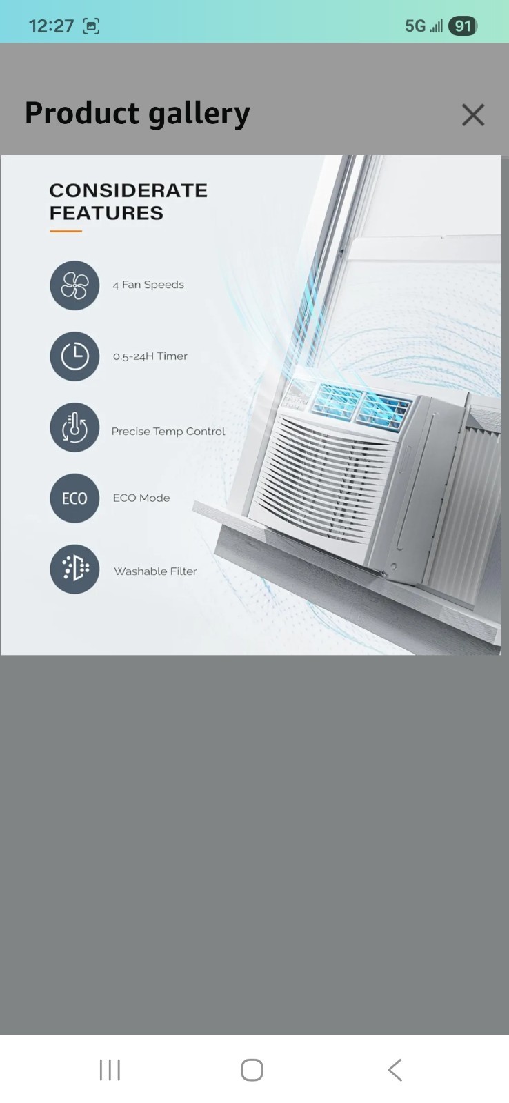 Rovsun 12000 Btu Ac/Heater Window Air Conditioner