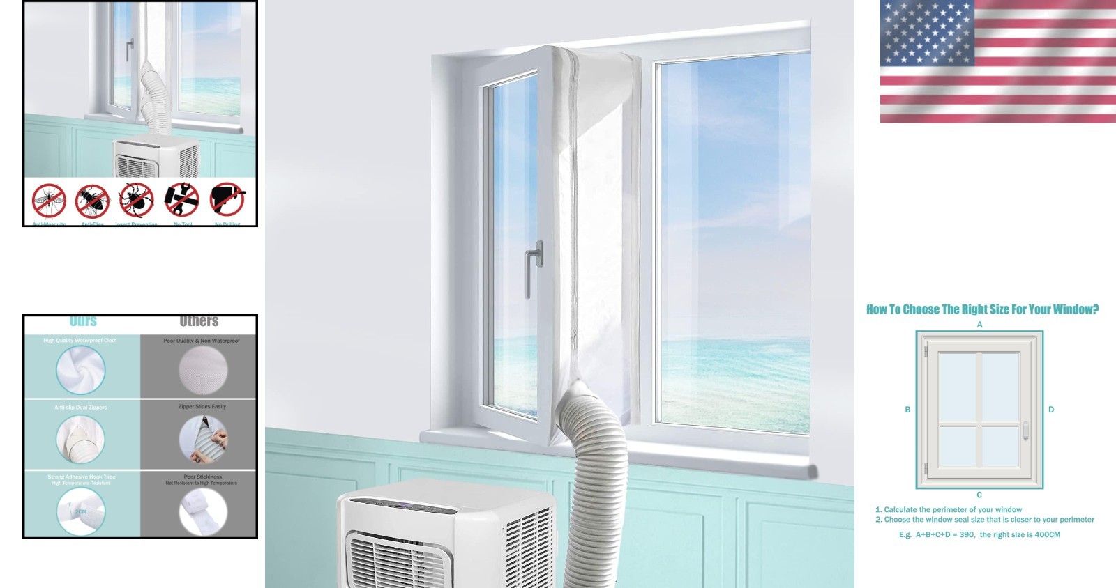 Window Seal for Portable Air Conditioner and Tumble Dryer 400CM Universal