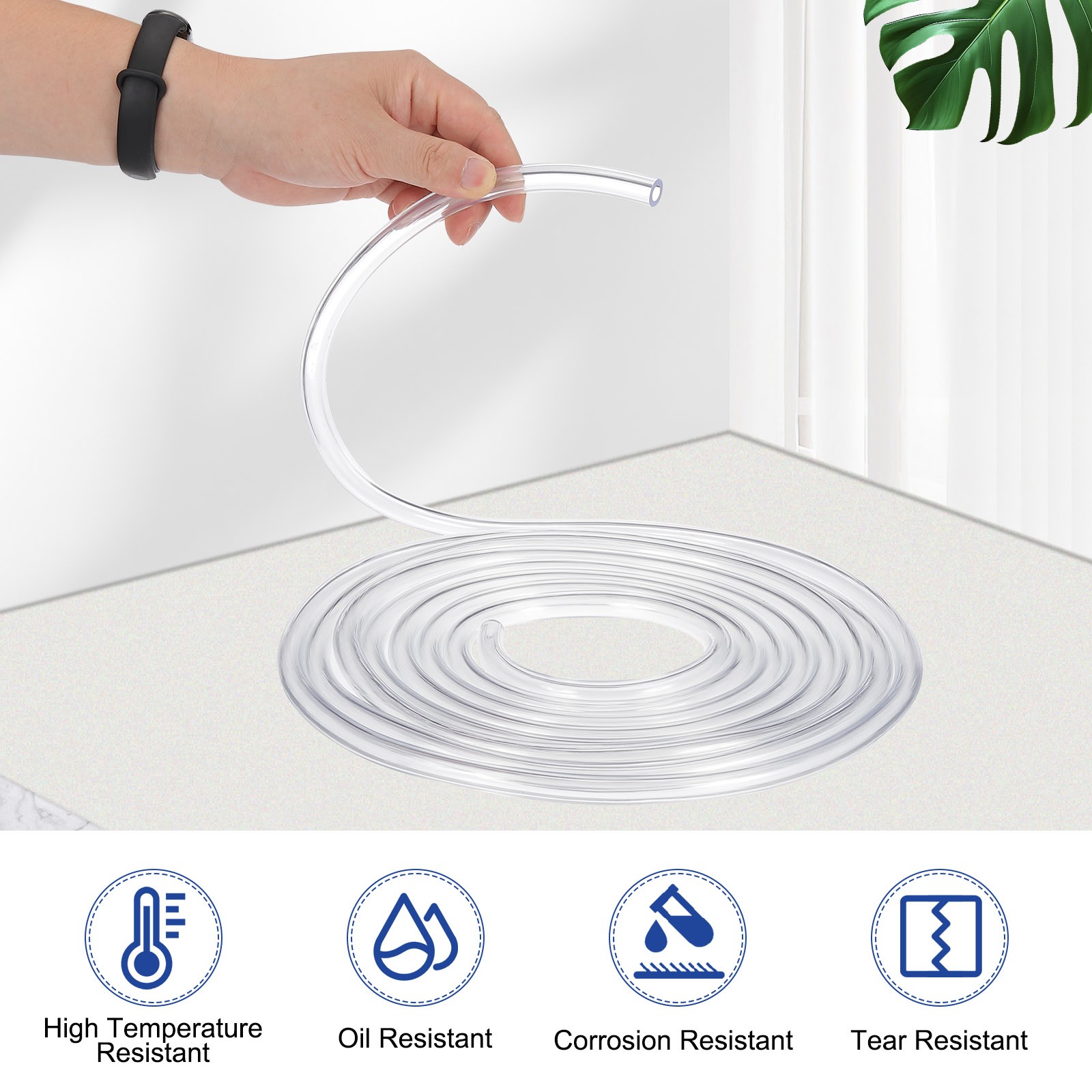 32.8Ft Air Conditioner Drain Hose 3/32&Prime; ID x 1/6&Prime; OD Universal AC Drain Pipe