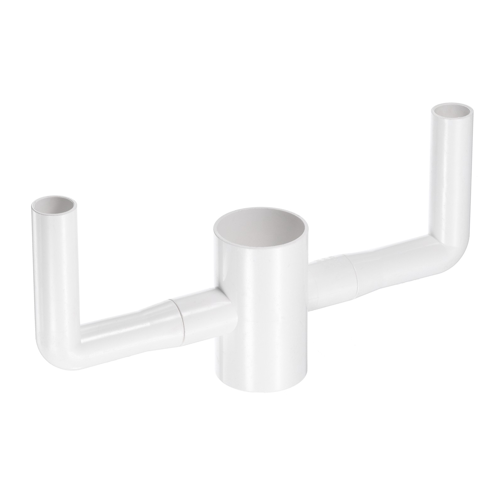 50x25mm PVC Four-Way Air Conditioner Drain Hose Connector, White