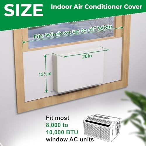 Surround Insulation Cover for Window AC Unit Up to Fits Up to 20&Prime;W x 13.5&Prime;H
