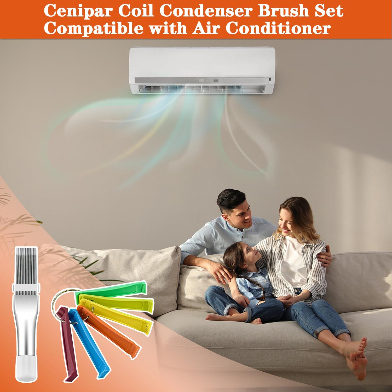 AC Condenser Fin Straightener Set, 2PCS FCR6 Comb & Stainless Steel Comb