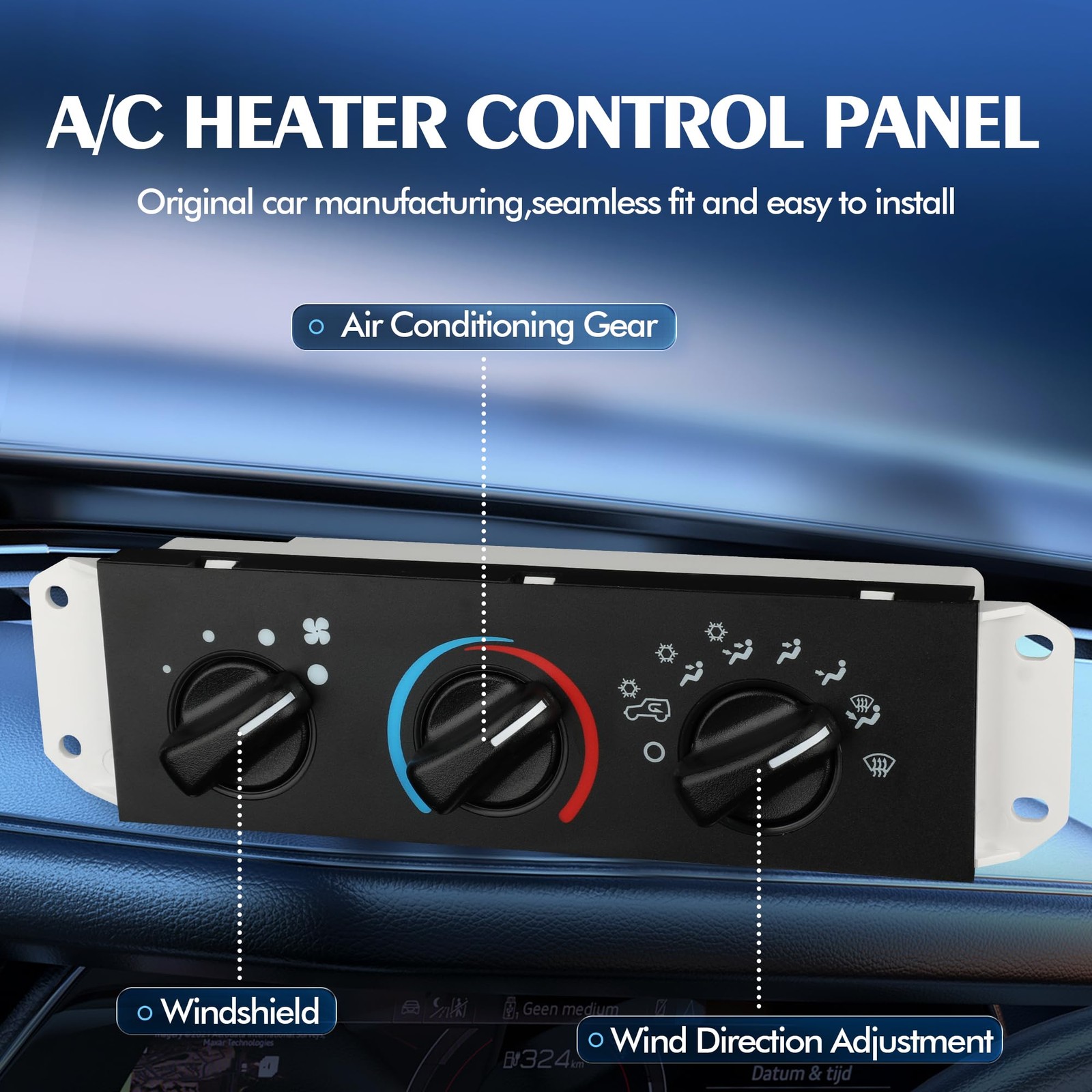 Front Climate Control Module (55037473AB) Black
