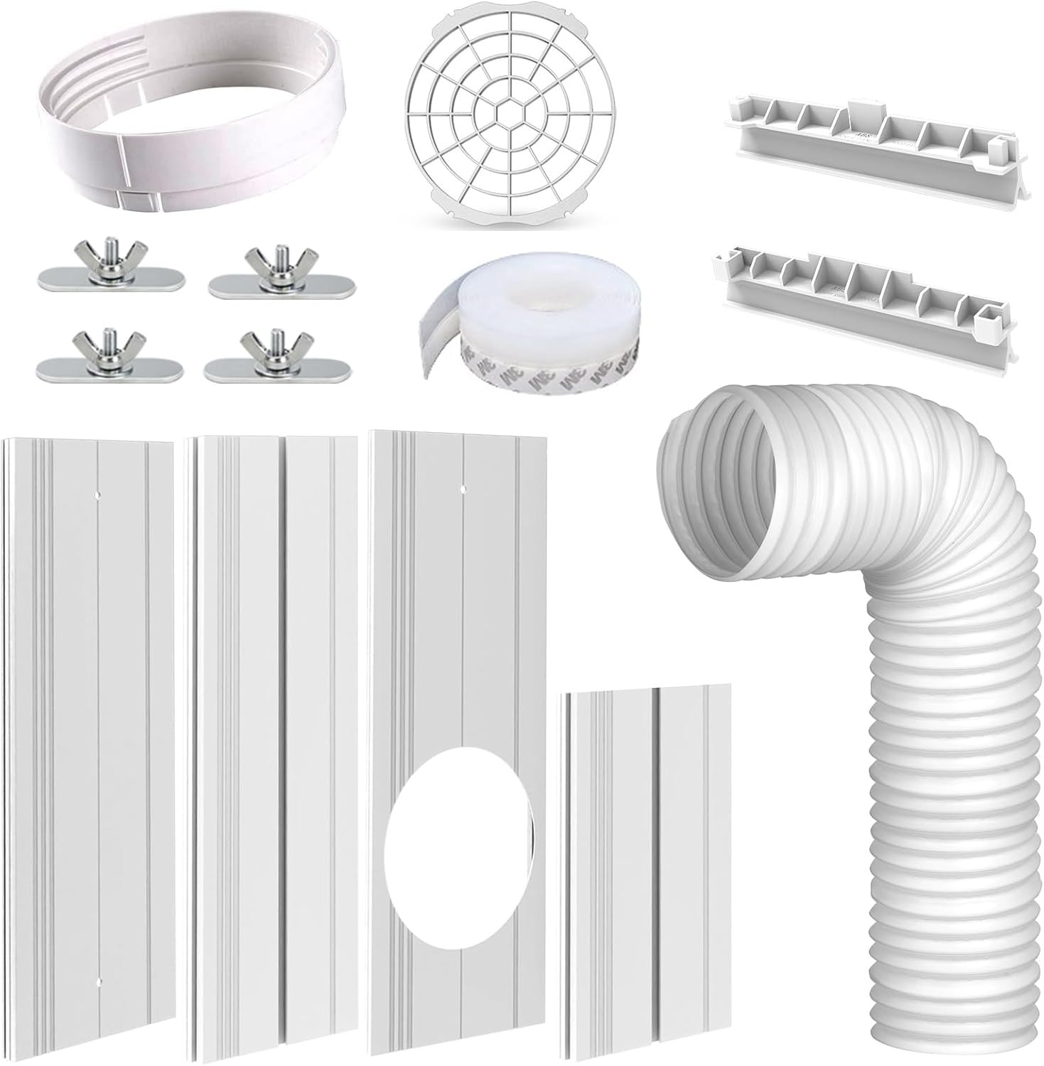 Portable Air Conditioner Window Vent Kit with 5.9 Inch Exhaust Hose, Mobile AC W