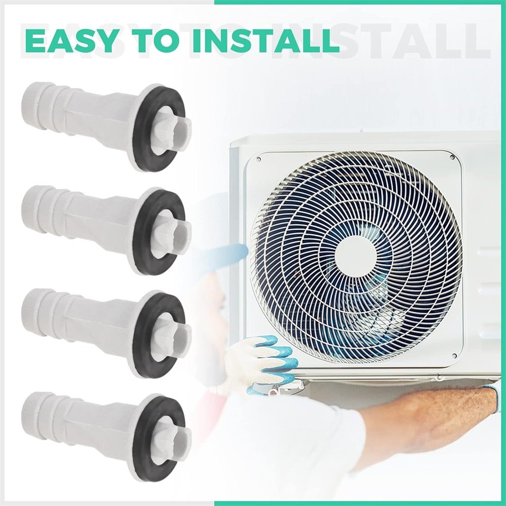 4 x 0.6 Inch Air Conditioner Drain Hose Connector Straight Fittings For Windows