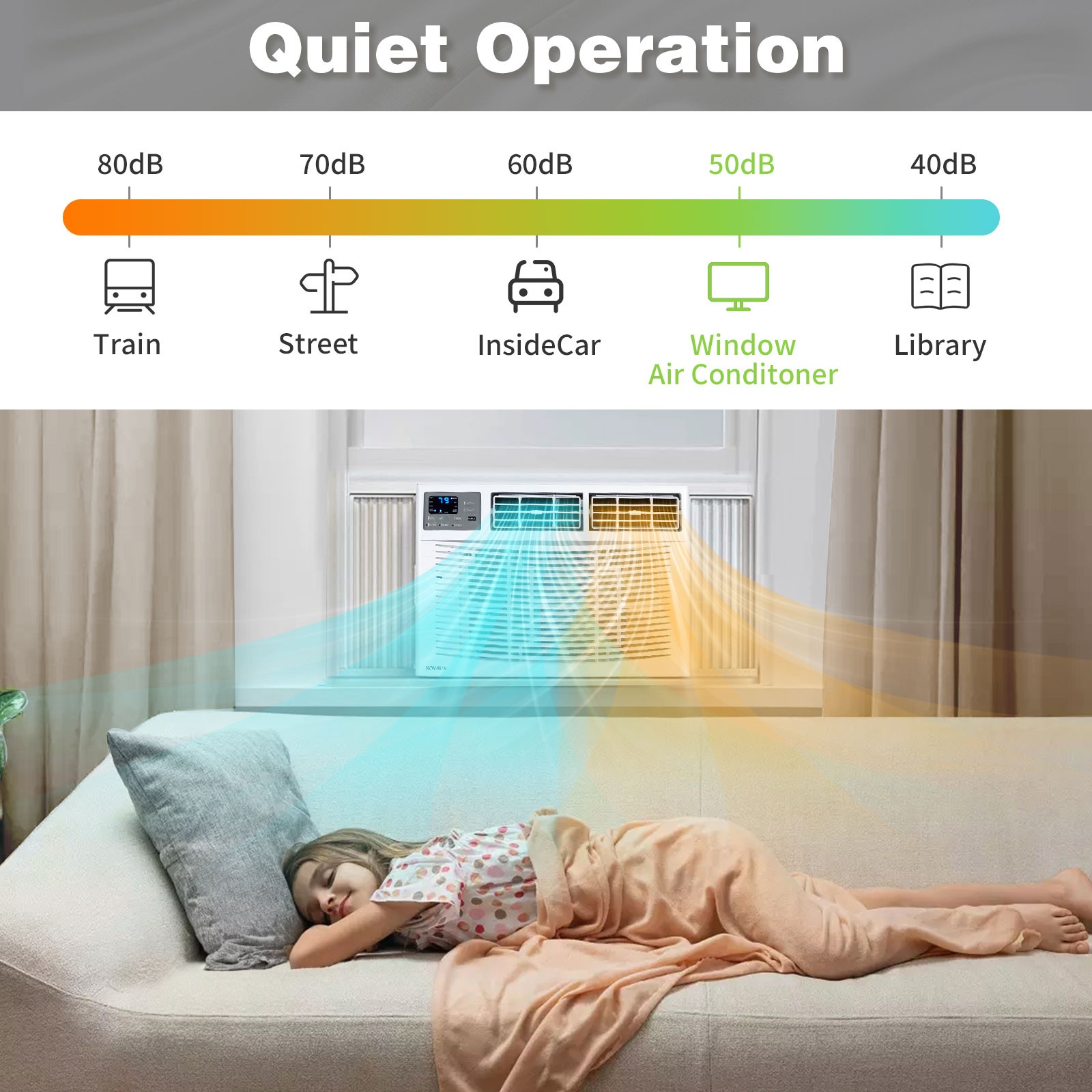 18000 BTU Window Air Conditioner & Heat Window AC Unit with WiFi Remote Control