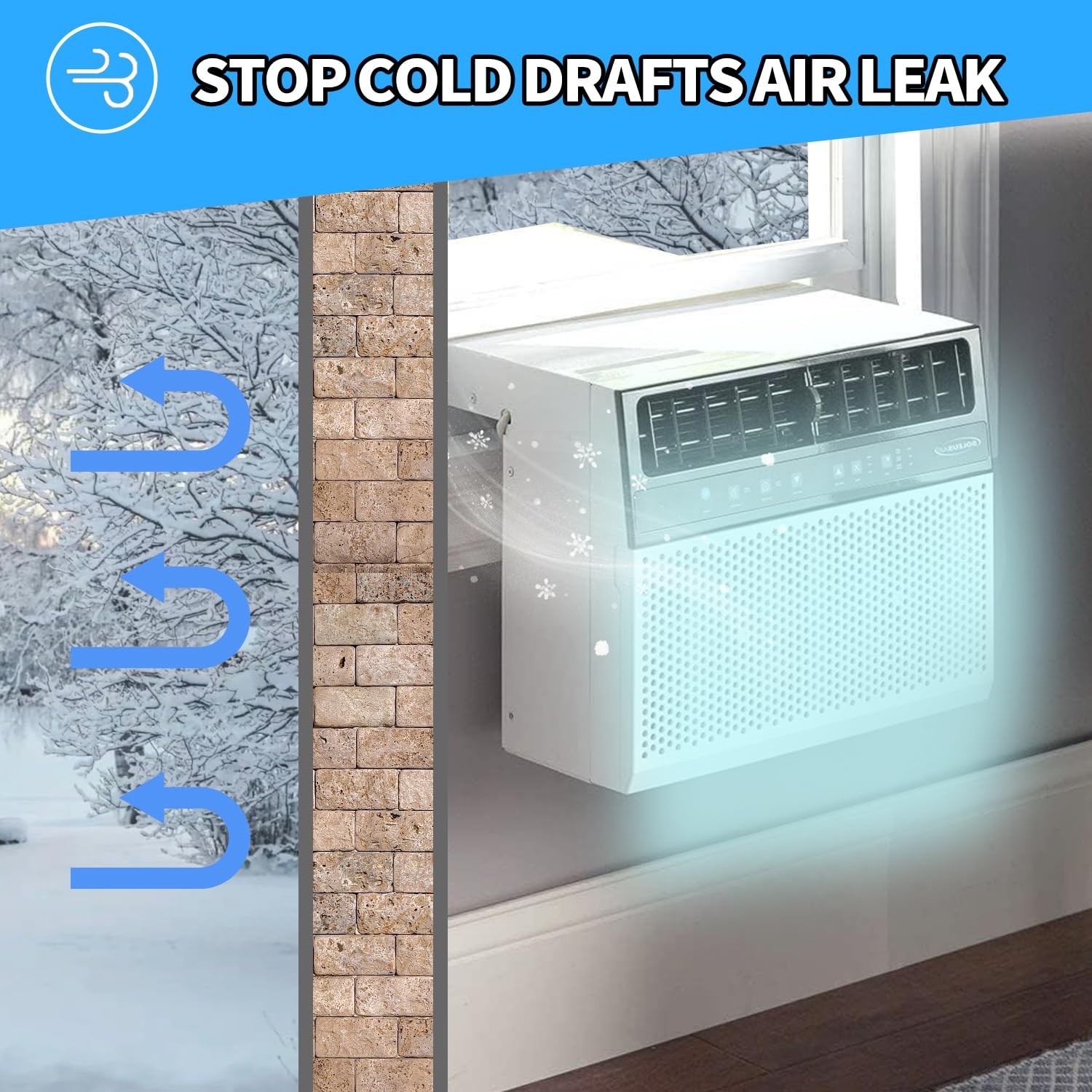 Foam Block Window Seal Kit for U Shaped Air Conditioners – Prevent Cold/Hot Air