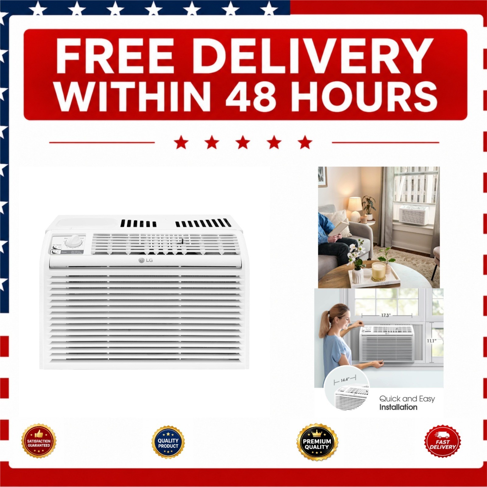 LG 5000 BTU Window Air Conditioner LW5023 White 115V