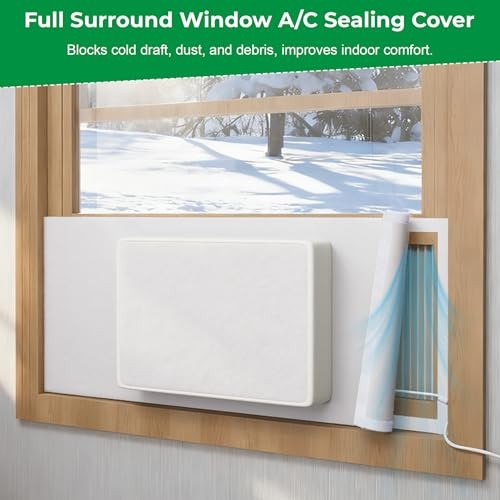 Surround Insulation Cover for Window AC Unit Up to Fits Up to 20&Prime;W x 13.5&Prime;H