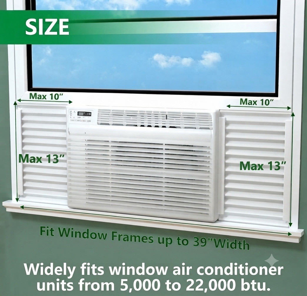 AC Window Extension Panel Kit 13” x 10” White New