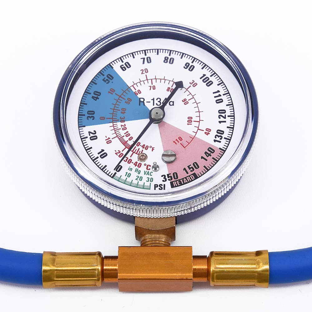 Kit De Manguera De Recarga Refrigerante Aire Acondicionado Con Manometro Presion