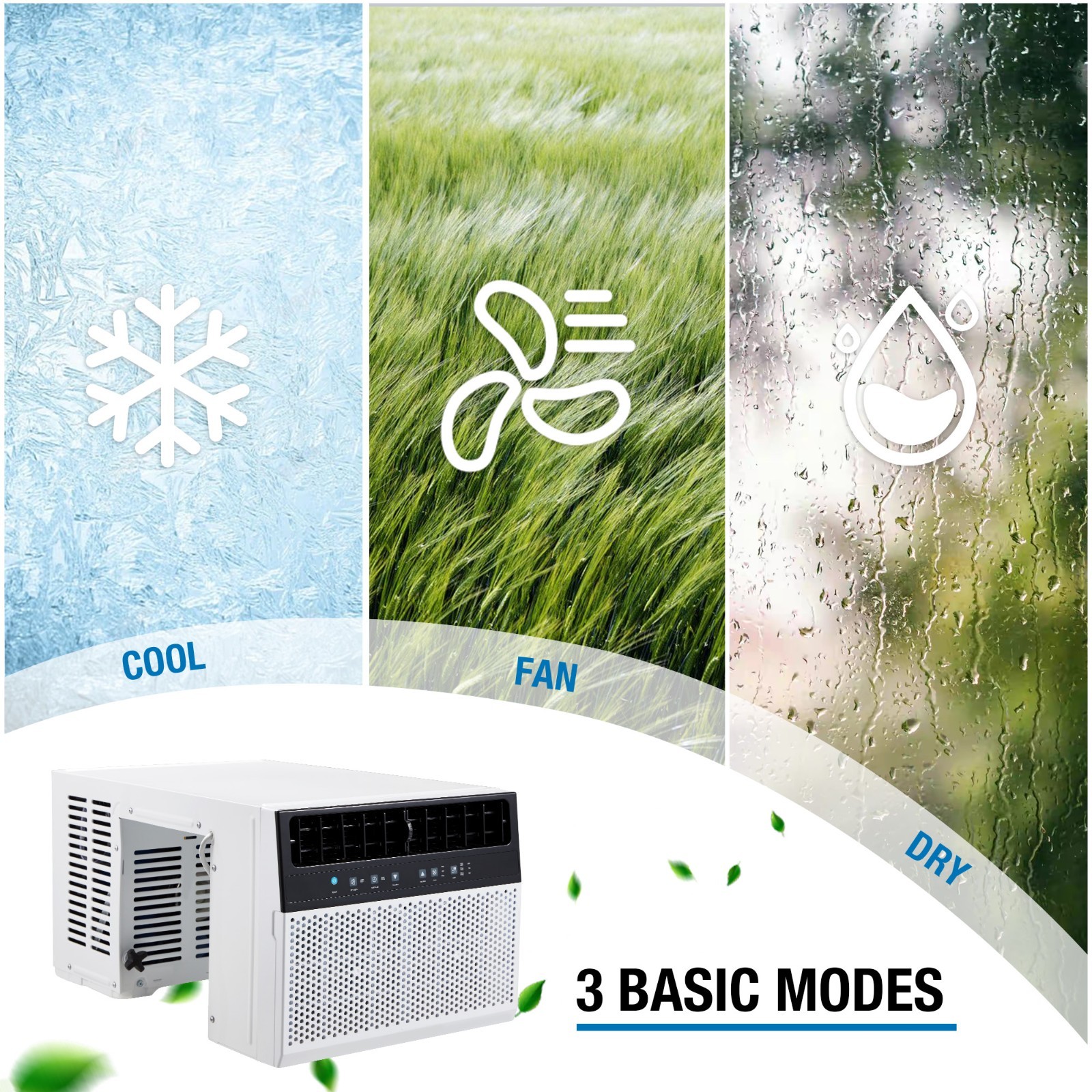 12000 BTU Window Air Conditioner, Energy-Saving Window AC Unit, U-Shaped AC Unit