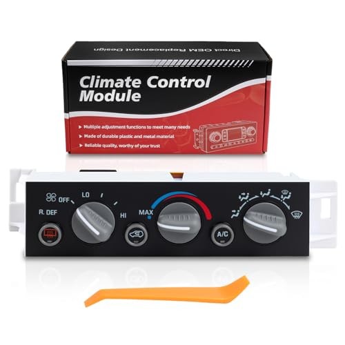 Front A/C Heater Climate Control Module Panel with Rear Window Defogger 599-006