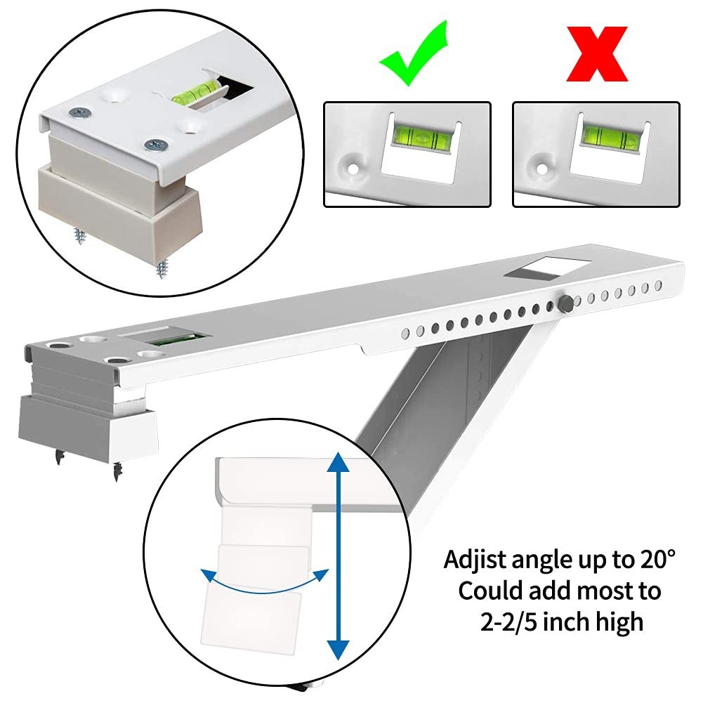 Window AC Support Bracket – Heavy-Duty, Easy Install, Built-in Level, Up to 165l