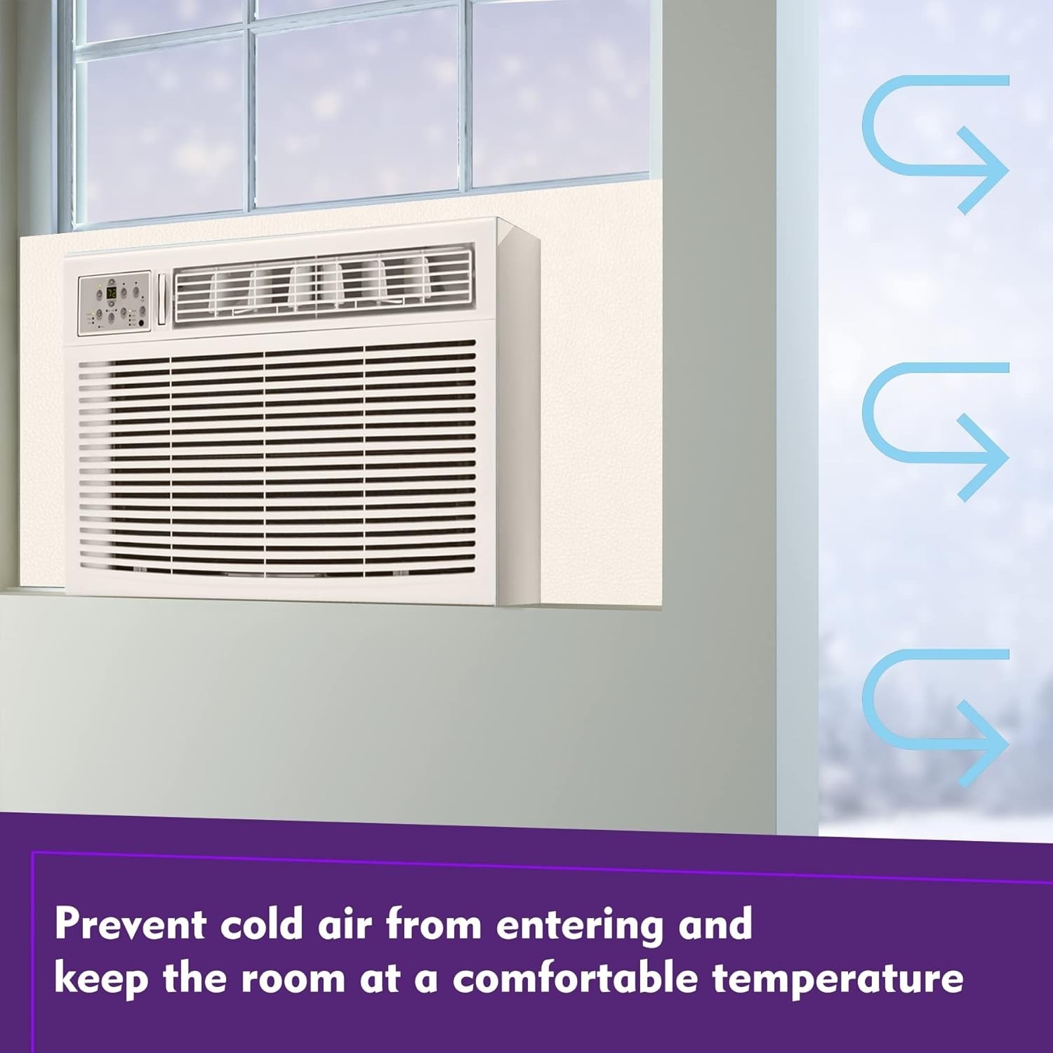 Full Surround Window AC Insulation Foam Side Panels Air Conditioner Units