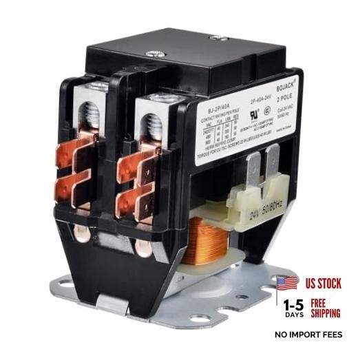 BOJACK 2 Poles FLA 40 Amp Coil 24 VAC Air Conditioner Condenser 2P 40A 24V