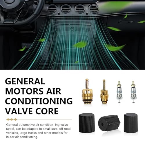 7 PCS Air Conditioning Valve Core Kit, AC Low Pressure Port Cap, AC