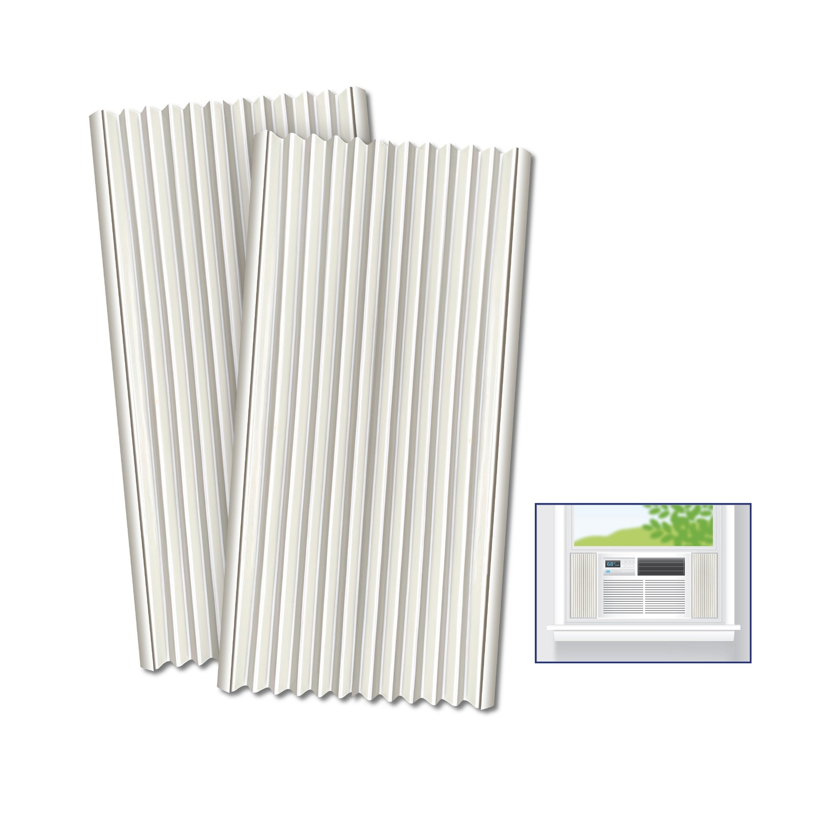 Window A/C Side Panels – Peel and Stick, Beige – Fits All Units