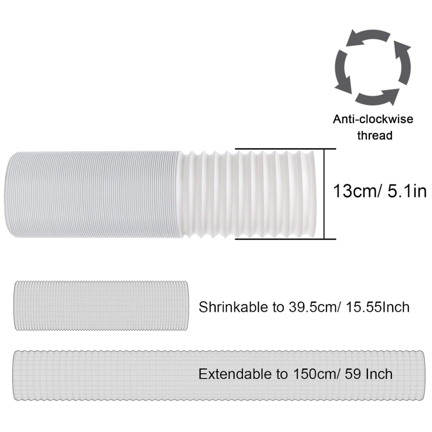 Universal Portable AC Vent Kit – 5.1&Prime; Diameter