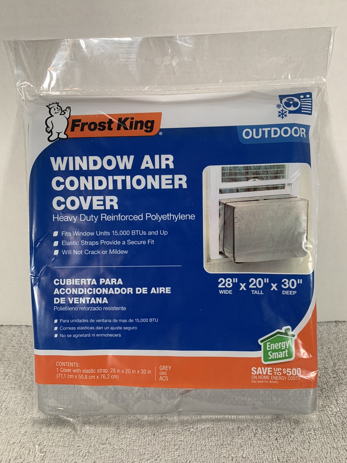 (2) Frost King Window Air Conditioner Cover 28”x 20”x 30”