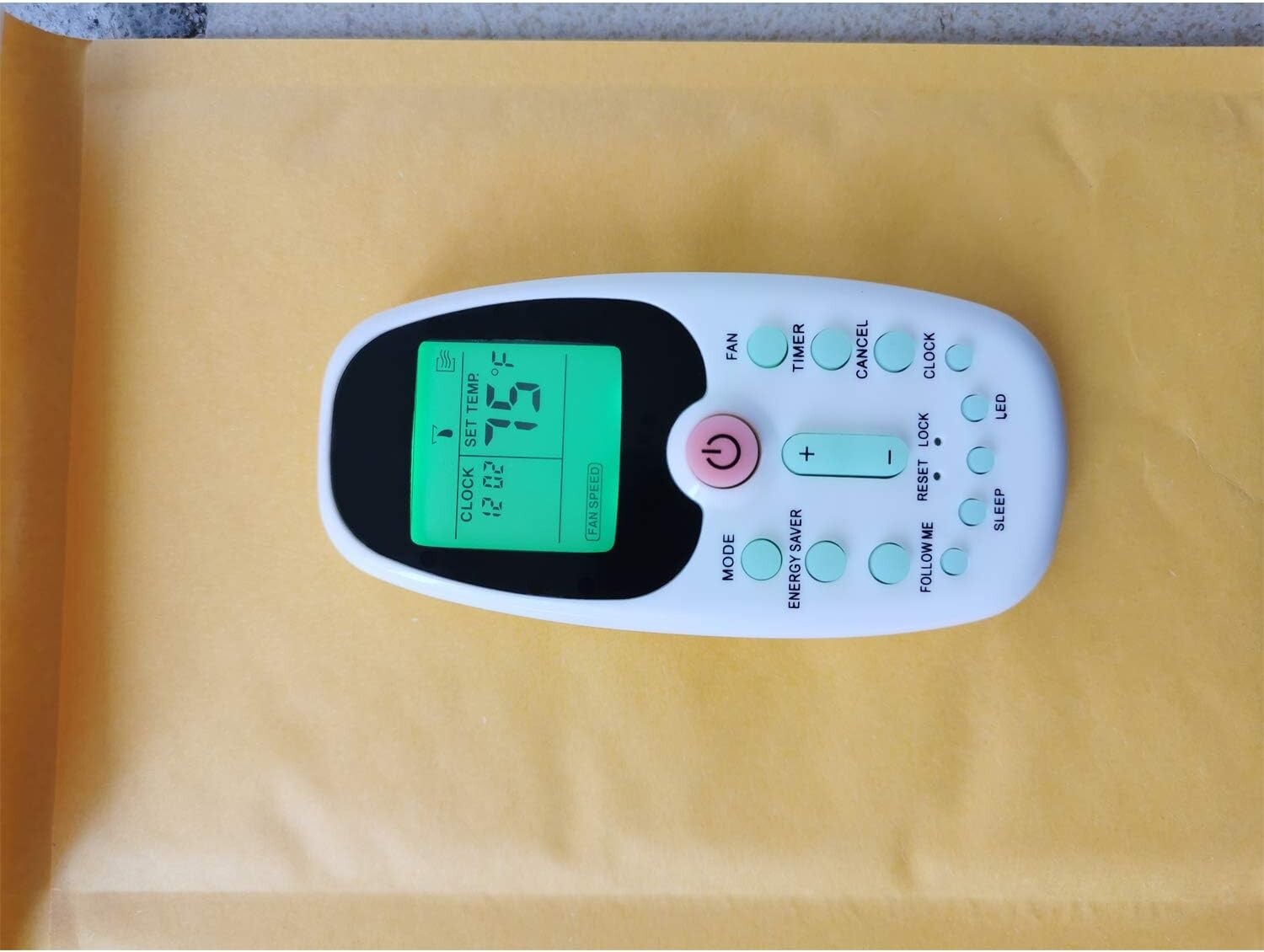 Ergonomic Green Backlit Air Conditioner Remote Control for Arctic King Models