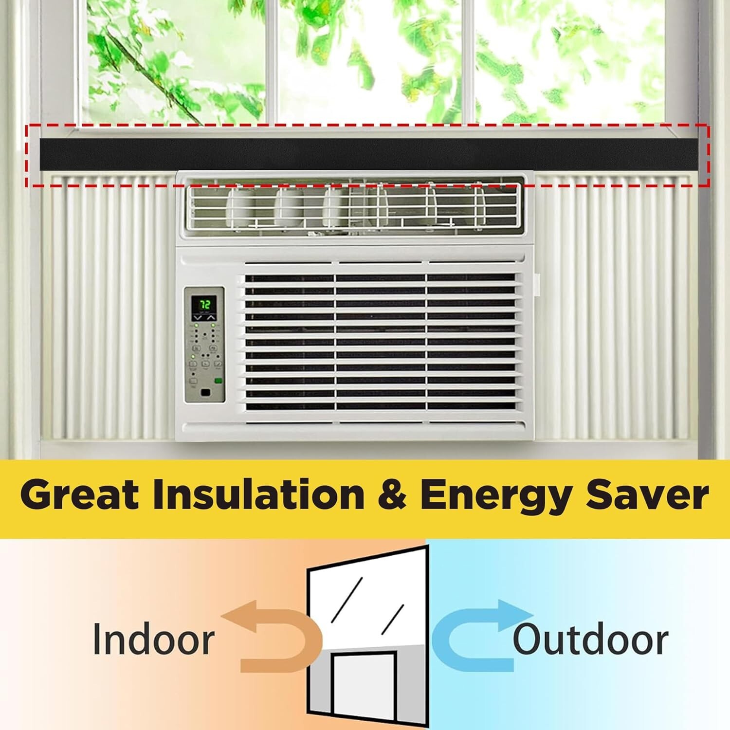 2 inch x 6.5 ft Air Conditioner Foam Tape-3Pcs Foam Air Conditioner Weatherse…