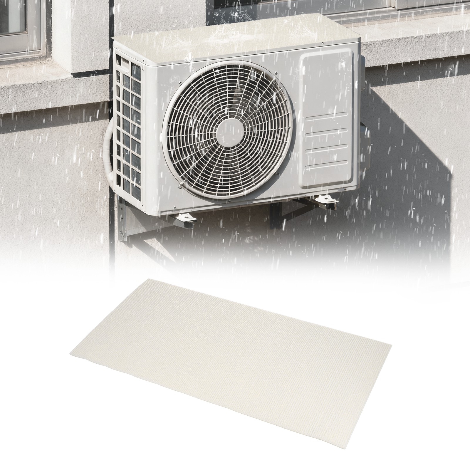 Air Conditioner Drip Cushion 24&Prime;x12&Prime;x5/32&Prime; Self-Adhesive AC Top Pad White