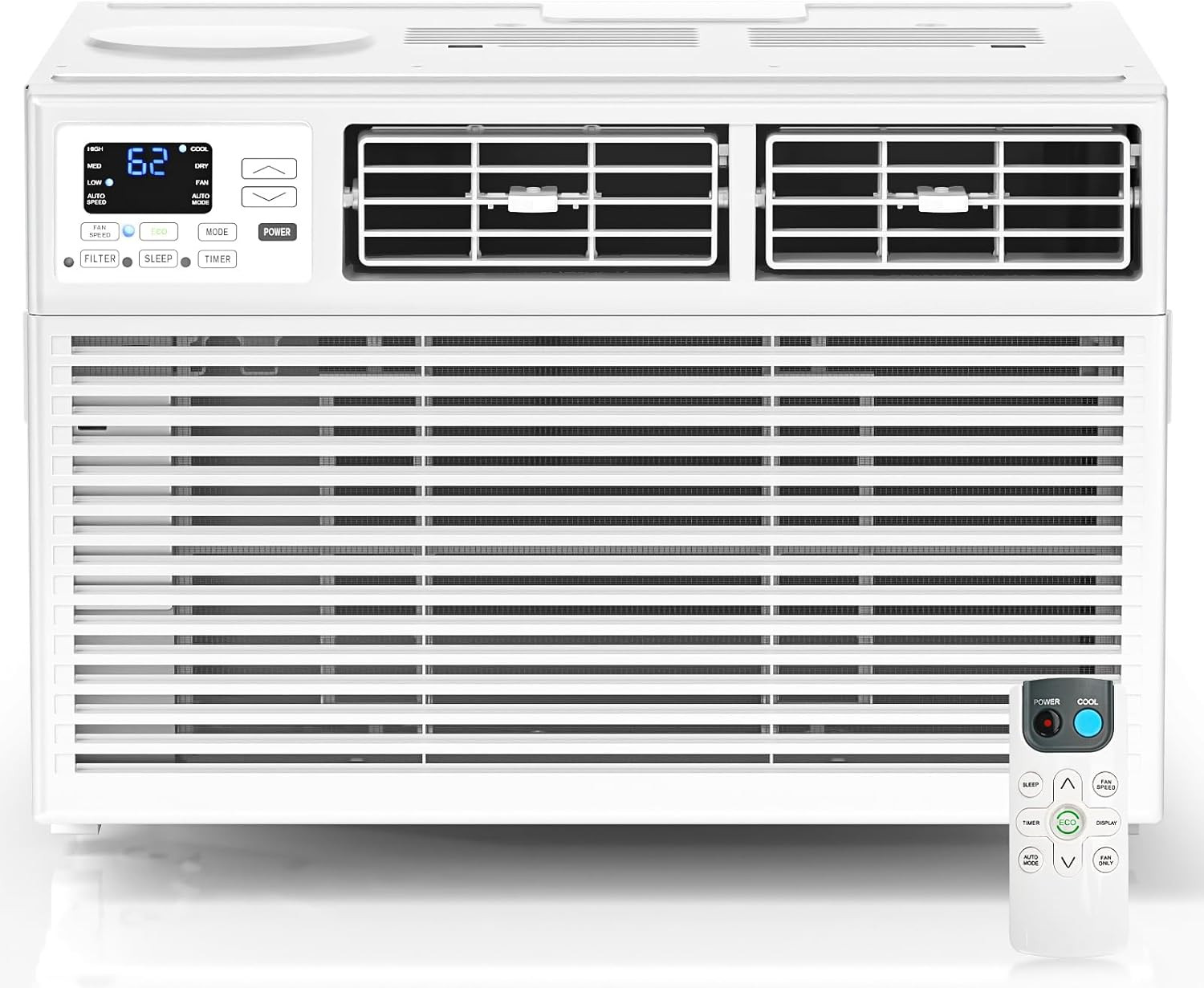 Window Air Conditioner 10000 BTU 450 Sq.Ft Dehumidifier Remote White ZAFRO Unit