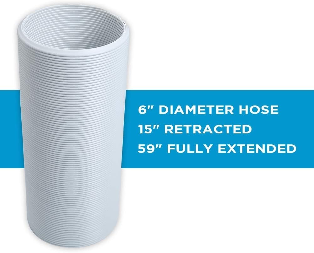 Any Air Portable AC Window Kit – Extendable 6-Inch Hose with 3 Panels, 59 Inches