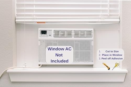 Window AC Unit Insulation Side Panels – White Cover for Year-Round Protection