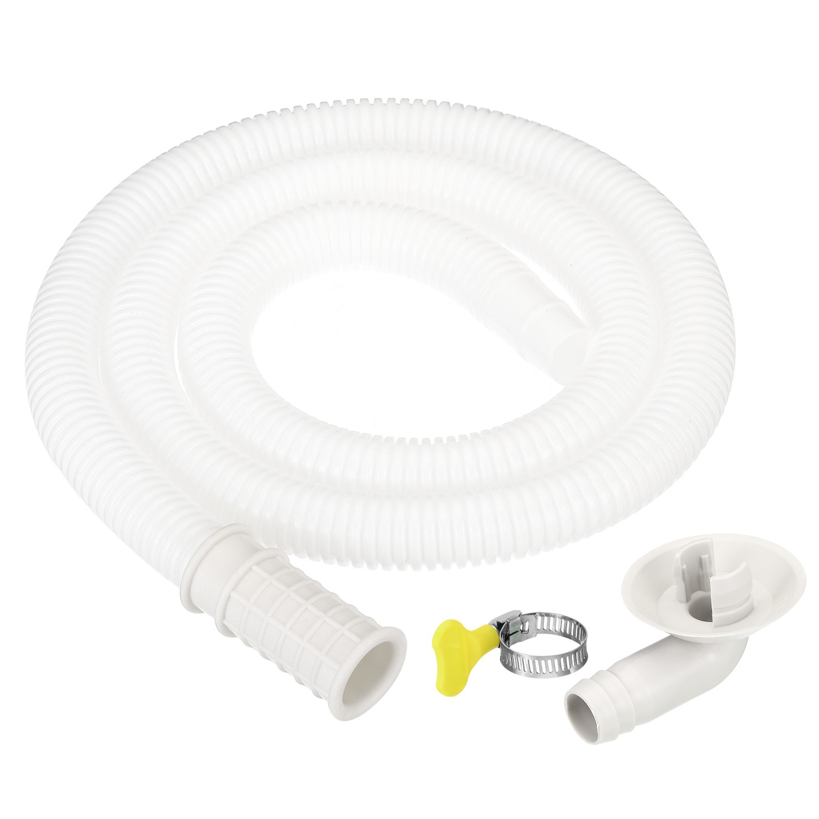 3.3ft Air Conditioner Drain Hose Kit, Hose with Clamp Connector 6, White