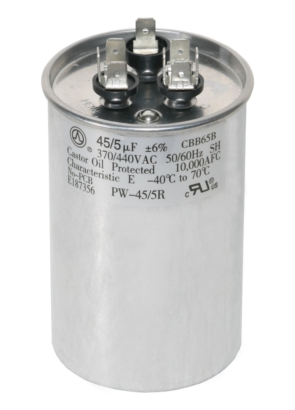 45/5 MFD Dual Run Capacitor 440V for Air Conditioner/Heat Pump,