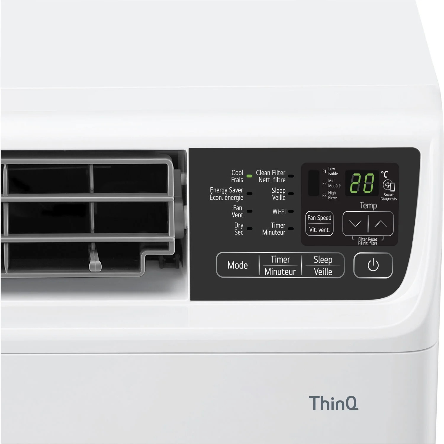 LG LW1522IVSM 14,000 BTU 700 Sq. ft 115-Volt New Window Air Conditioner with
