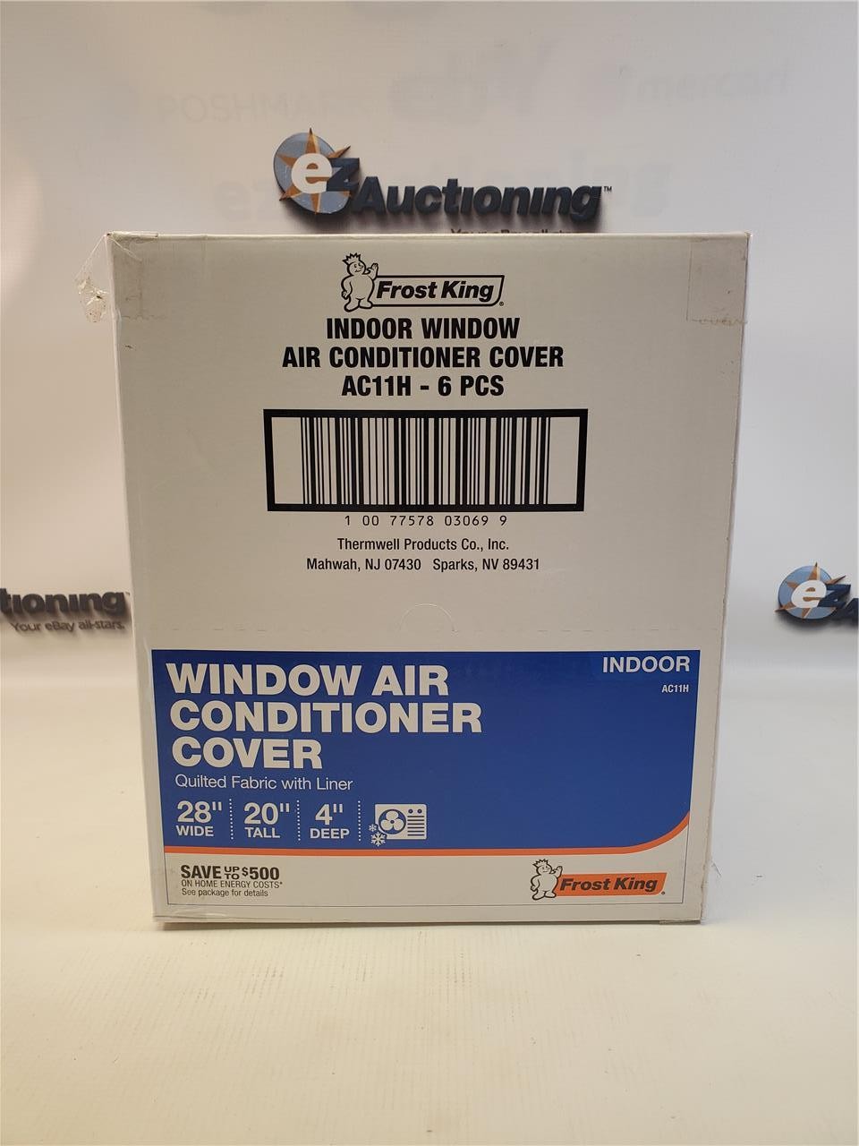 Case Of 6 Frost King AC9H Quilted Indoor Air Conditioner Cover, 17&Prime; x 25&Prime;